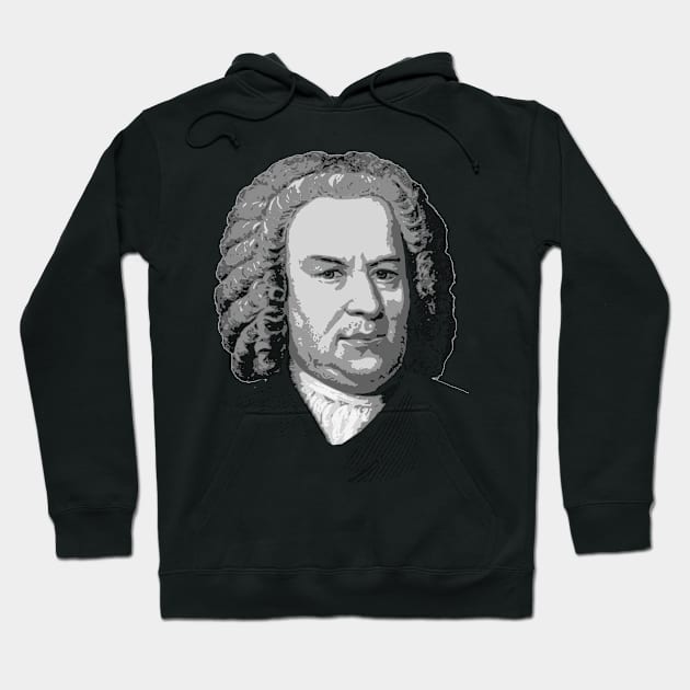 Johann Strauss Black and White Hoodie by Nerd_art